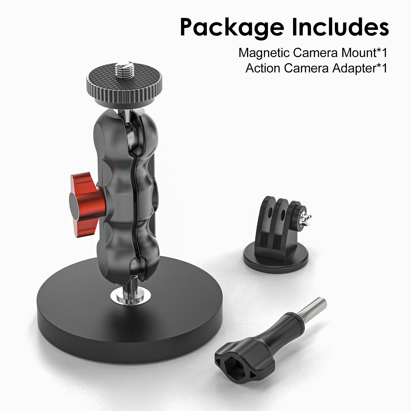 Strong Magnetic Camera Mount for GoPro 13/12 DJI AKASO with Rotation Ball Head