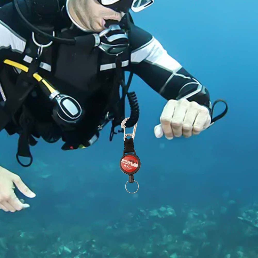 Key Chain Strap Adjustable Diving Gear Hook Diving Telescopic Miss Rope