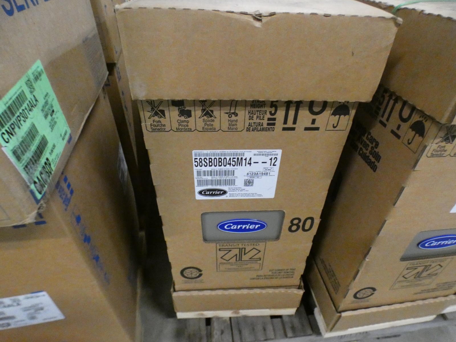 New Carrier Comfort 58SB0B045M14--12 80% AFUE 45000 BTUH Multi-Speed Gas Furnace