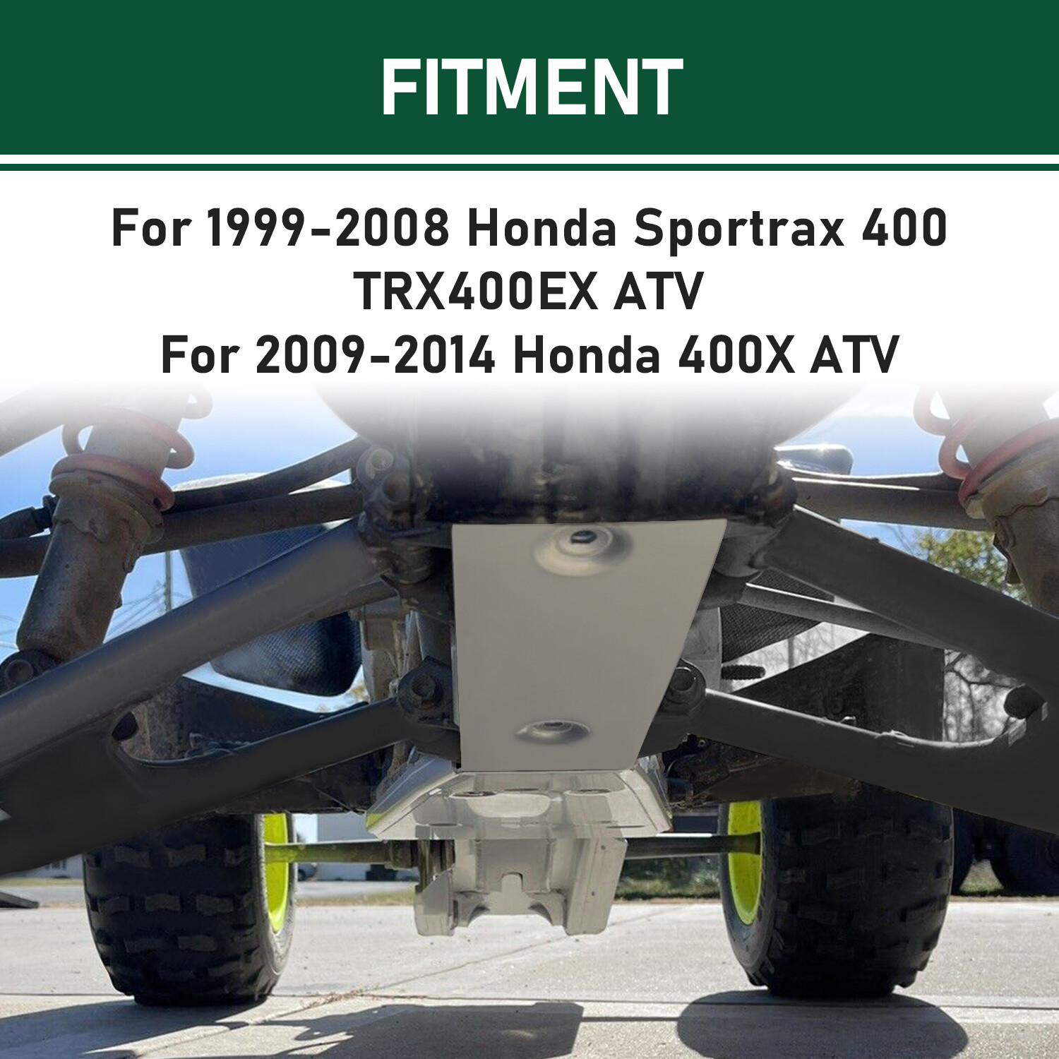 Full Chassis Glide Frame Swing Arm Skid Plate For Honda TRX 400X 400EX 1999-2014