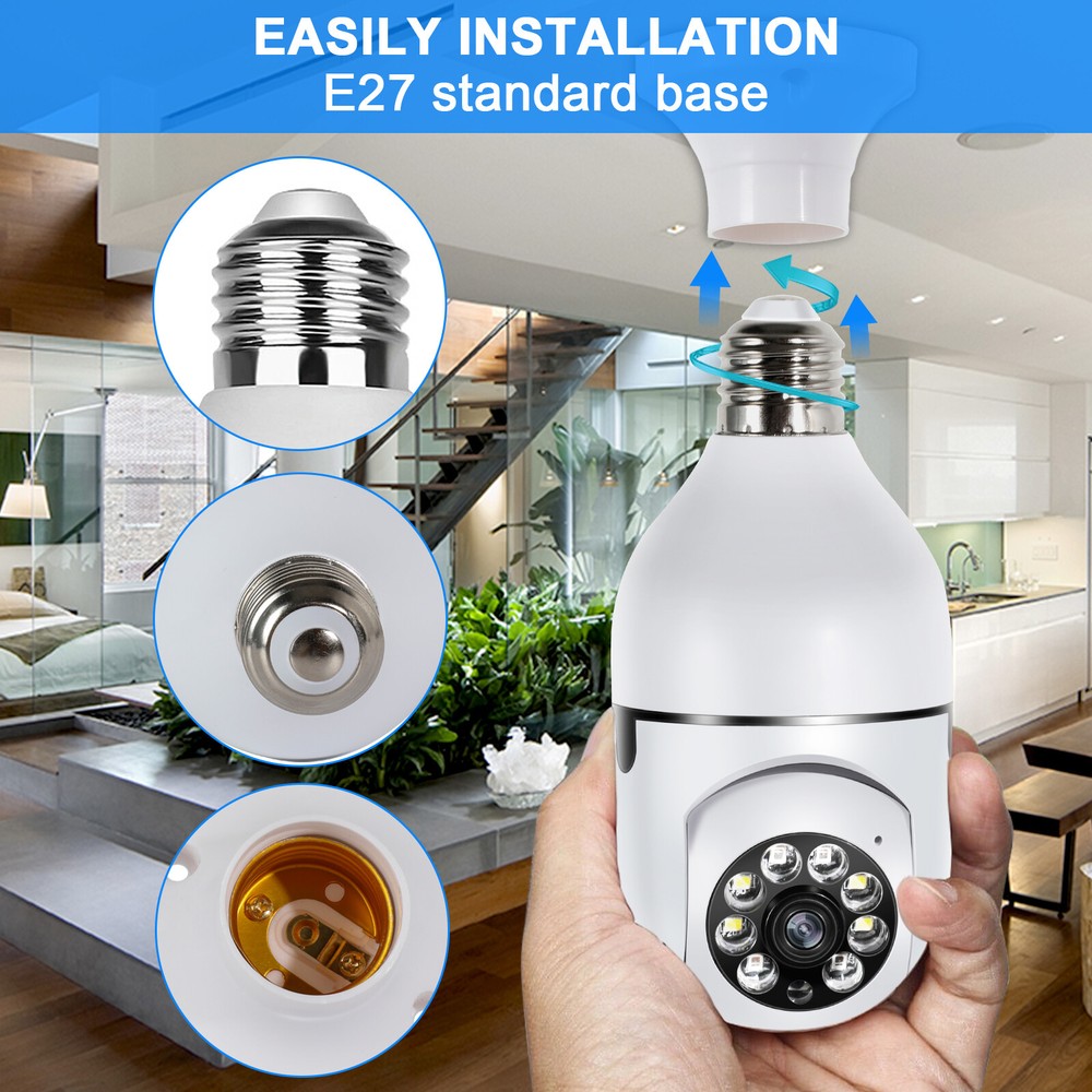 ✅Wireless 2.4G WiFi Security Camera System Smart Night Vision Cam 1080P