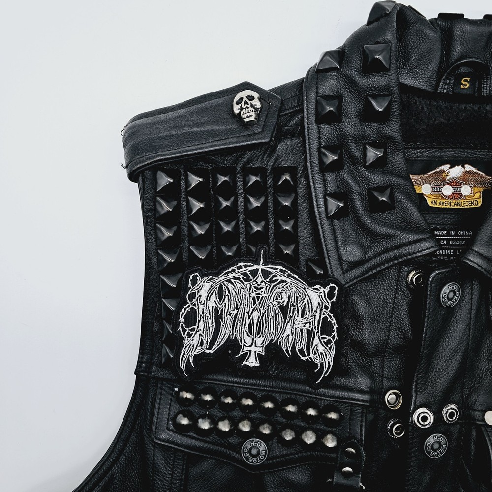 IMMORTAL WHITE SHAPED LOGO EMBROIDERED PATCH