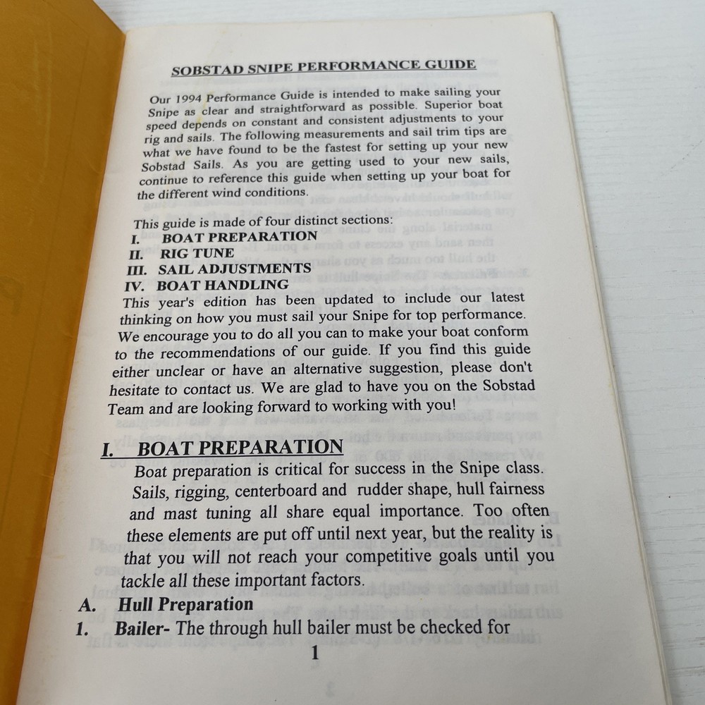 1994 Sobstad Snipe Performance Guide