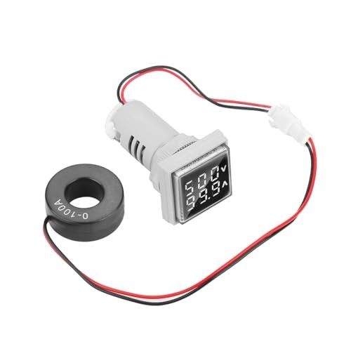 LED Display Voltmeter Ammeter 22mm AC 60-500V 0-100A Voltage Current Tester