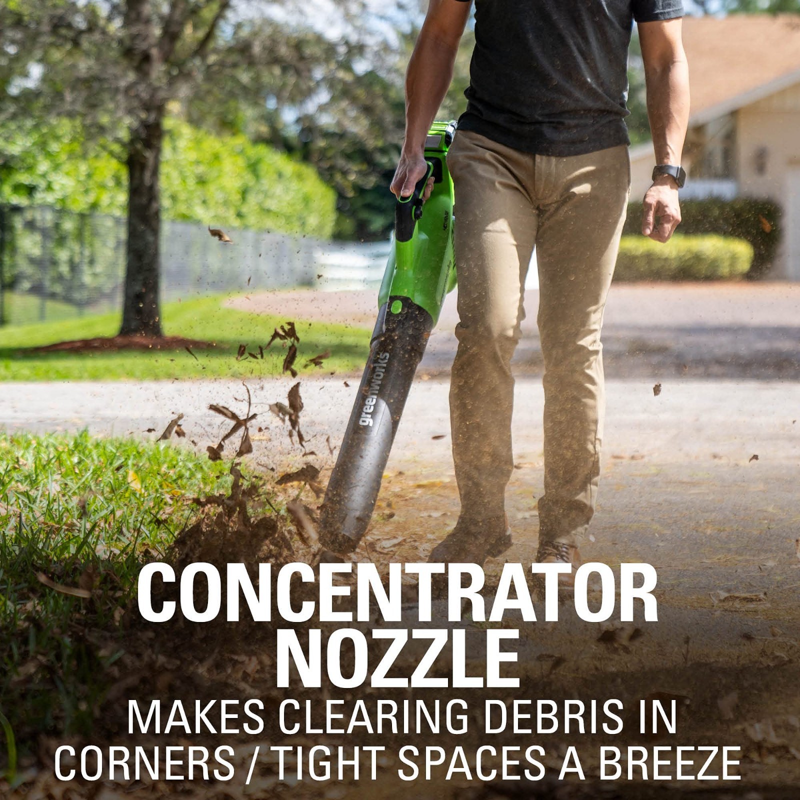 Greenworks 40V Axial Leaf Blower (500CFM 120MPH) w/ 2.5Ah Battery and 2A Charger