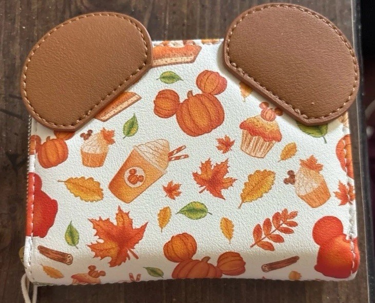 Loungefly - Disney Mickey Mouse Pumpkin Fall Treats Wallet NEW Thanksgiving NWT