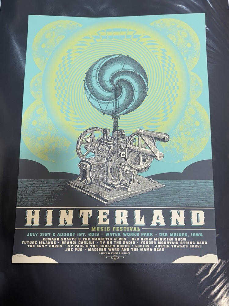 HINTERLAND MUSIC FESTIVAL 2015 AP POSTER STATUS SERIGRAPH 66/350