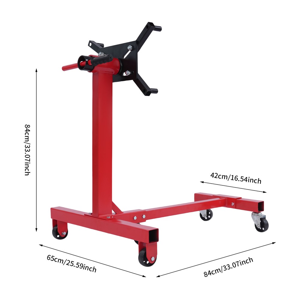 567kg/1250lbs Engine Stand Heavy-Duty Rotating Engine Holder US