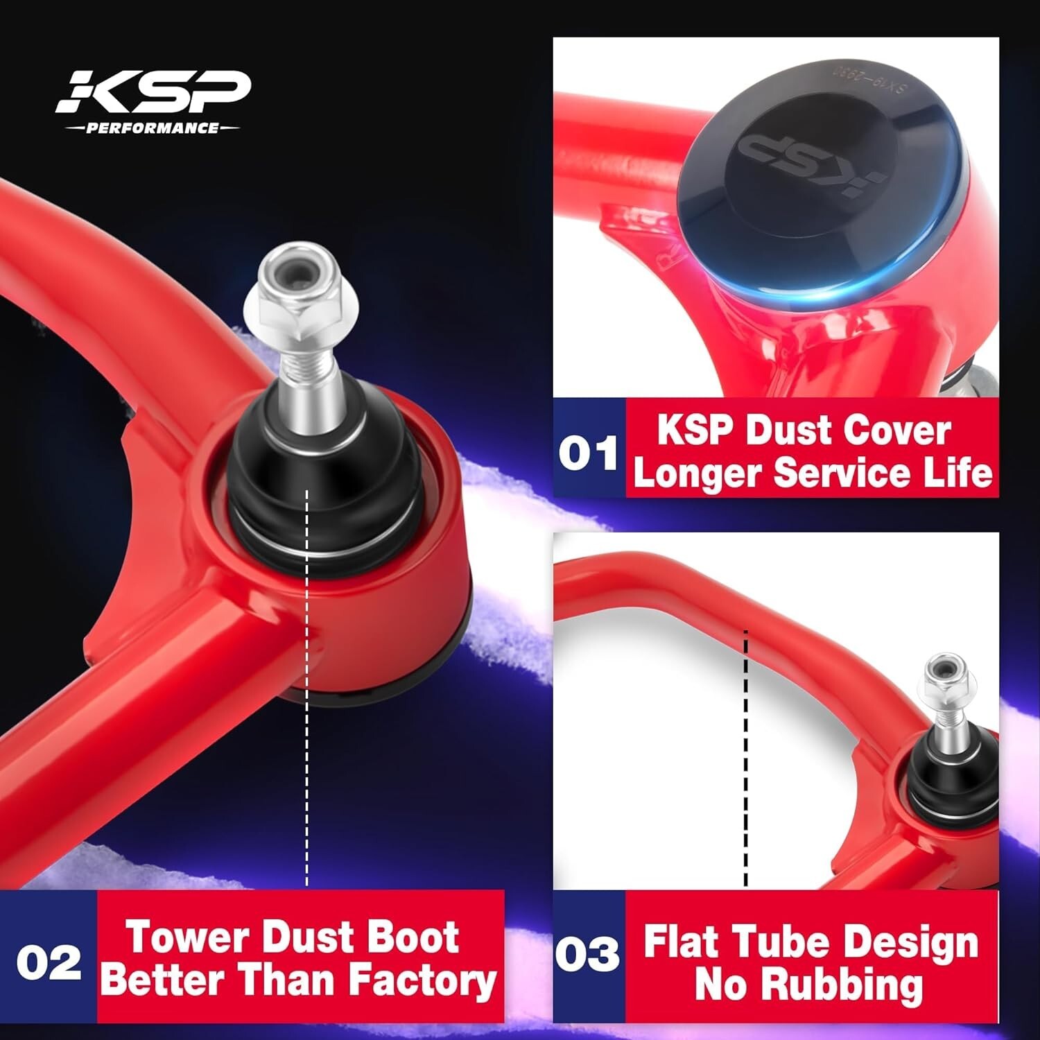 Front Upper Control Arms For 4-6 inch Lift Chevy Silverado GMC Sierra 1500 07-18