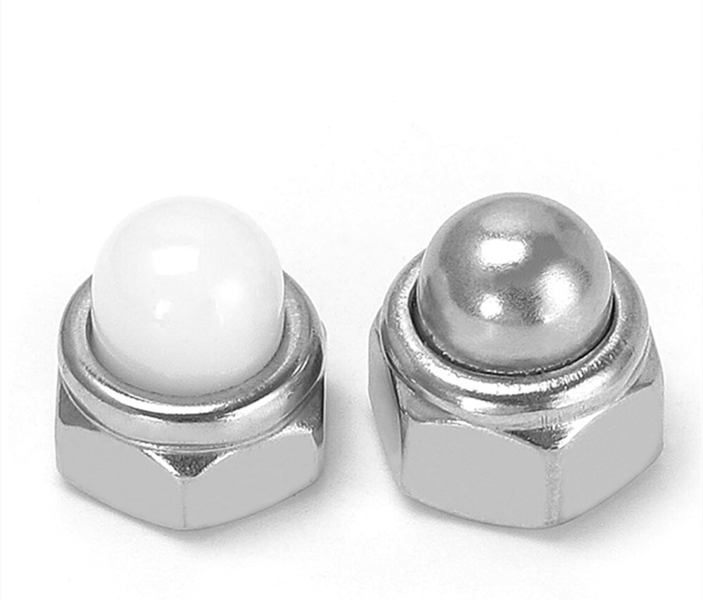 304SS Prevailing Torque Type Hexagon Domed Cap Nuts With Nonmetallic Insert