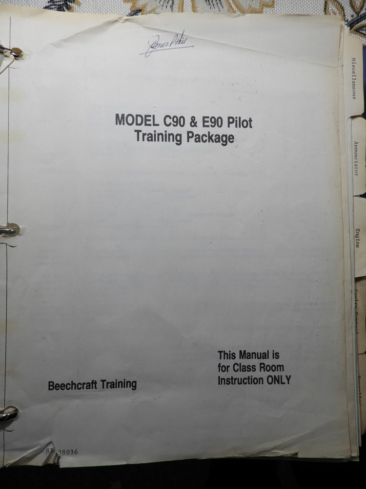 Beechcraft King Air C90 and E90 Pilot Training Class Manuals
