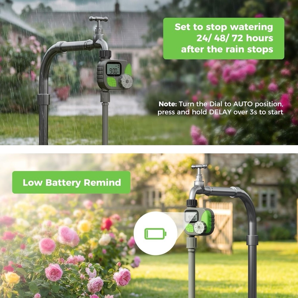 Sprinkler Timer- Hose Timer for Garden Hose, Programmable Watering Timer and