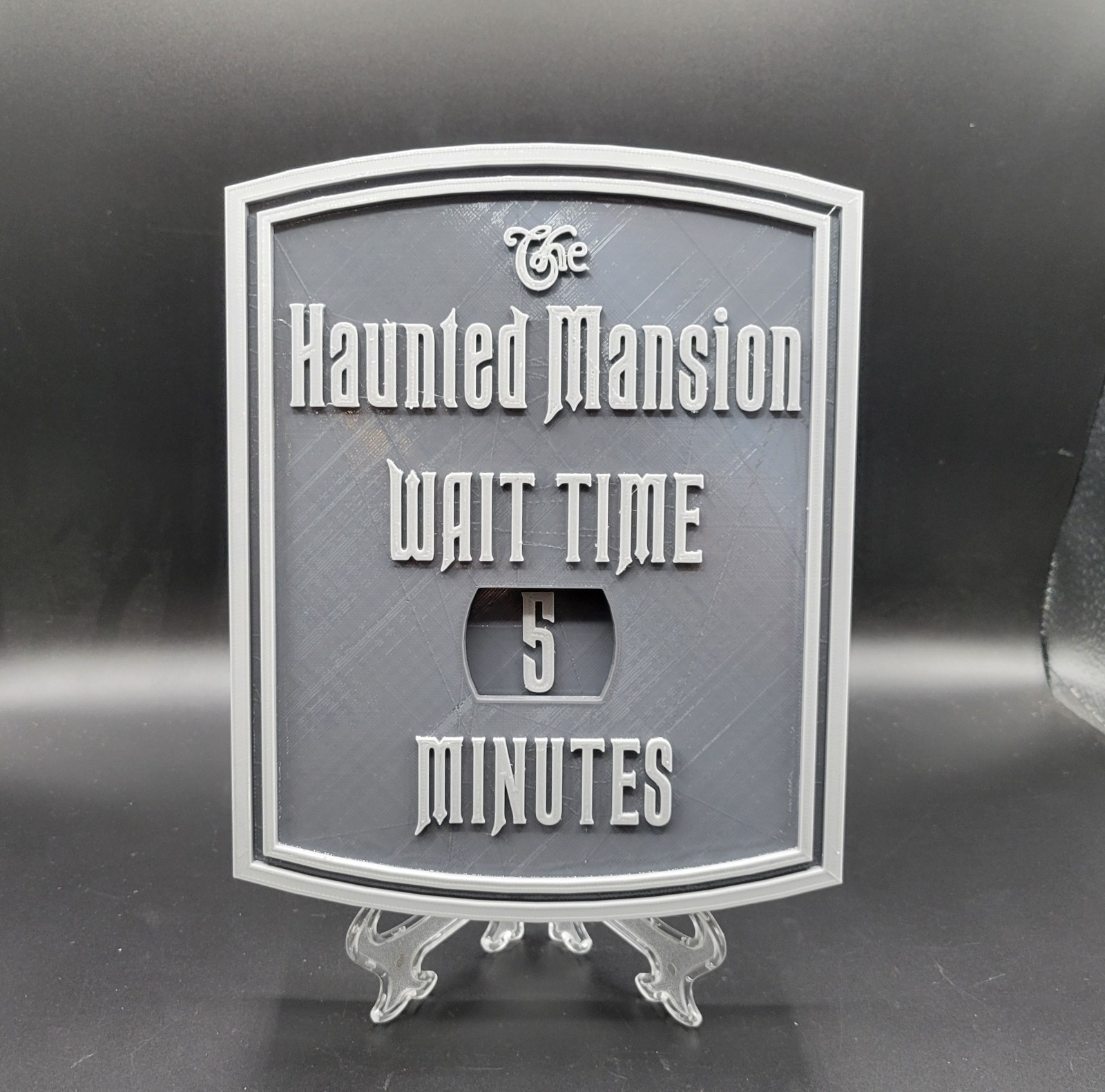 8.75 x 7 inches Haunted Mansion Wait Time Sign Plaque Replica - Disney World