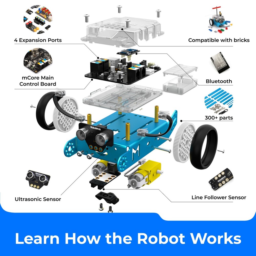 Makeblock mBot Robot Kit for Kids 8-12, Learn Coding with Scratch & Arduino