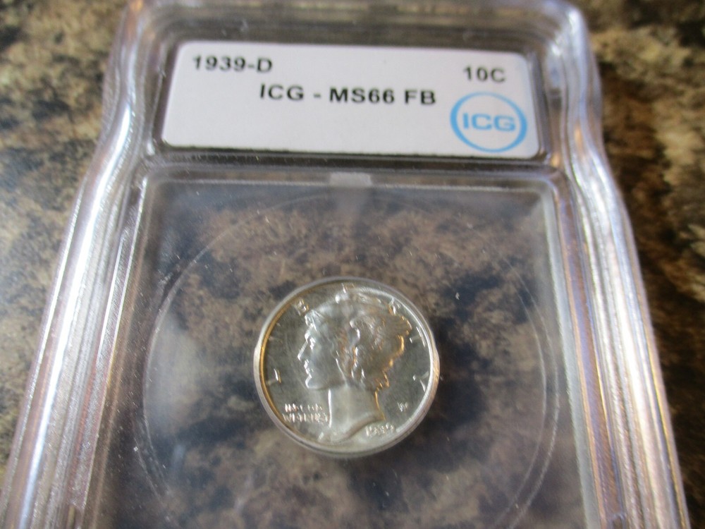 1939-D MERCURY DIME ICG MS66 FB     2201