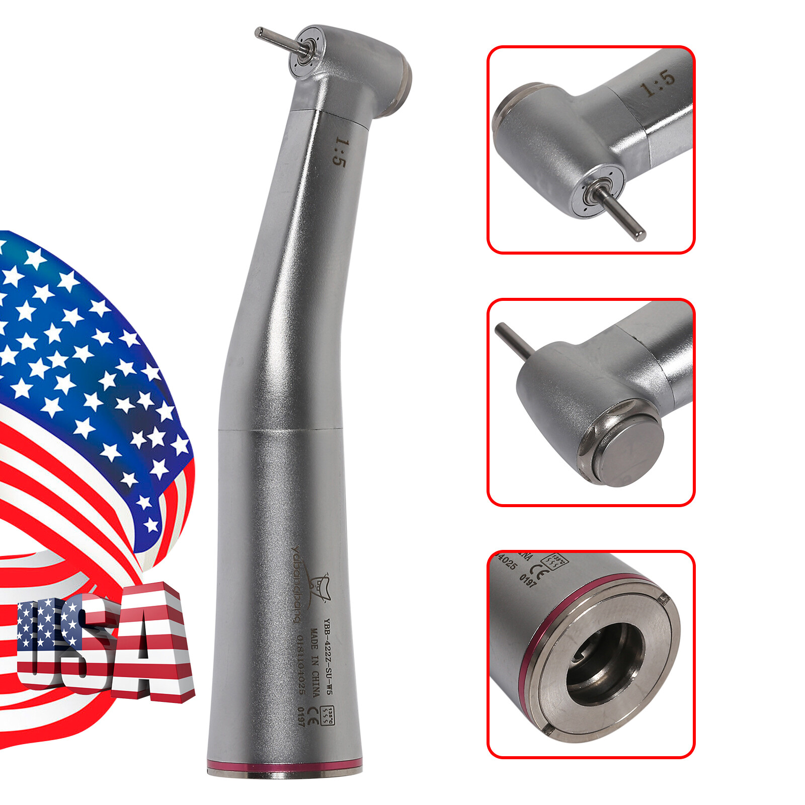 NSK Style Dental Brushless LED Electric Micro Motor/1:5 Increasing Handpiece UPS