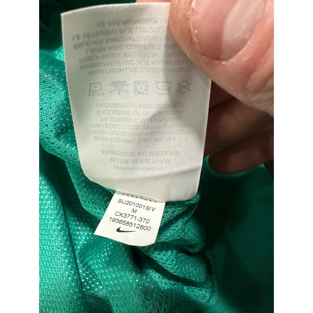 Nike Shield Golf Windbreaker Crew Embossed Pullover Size Medium Green