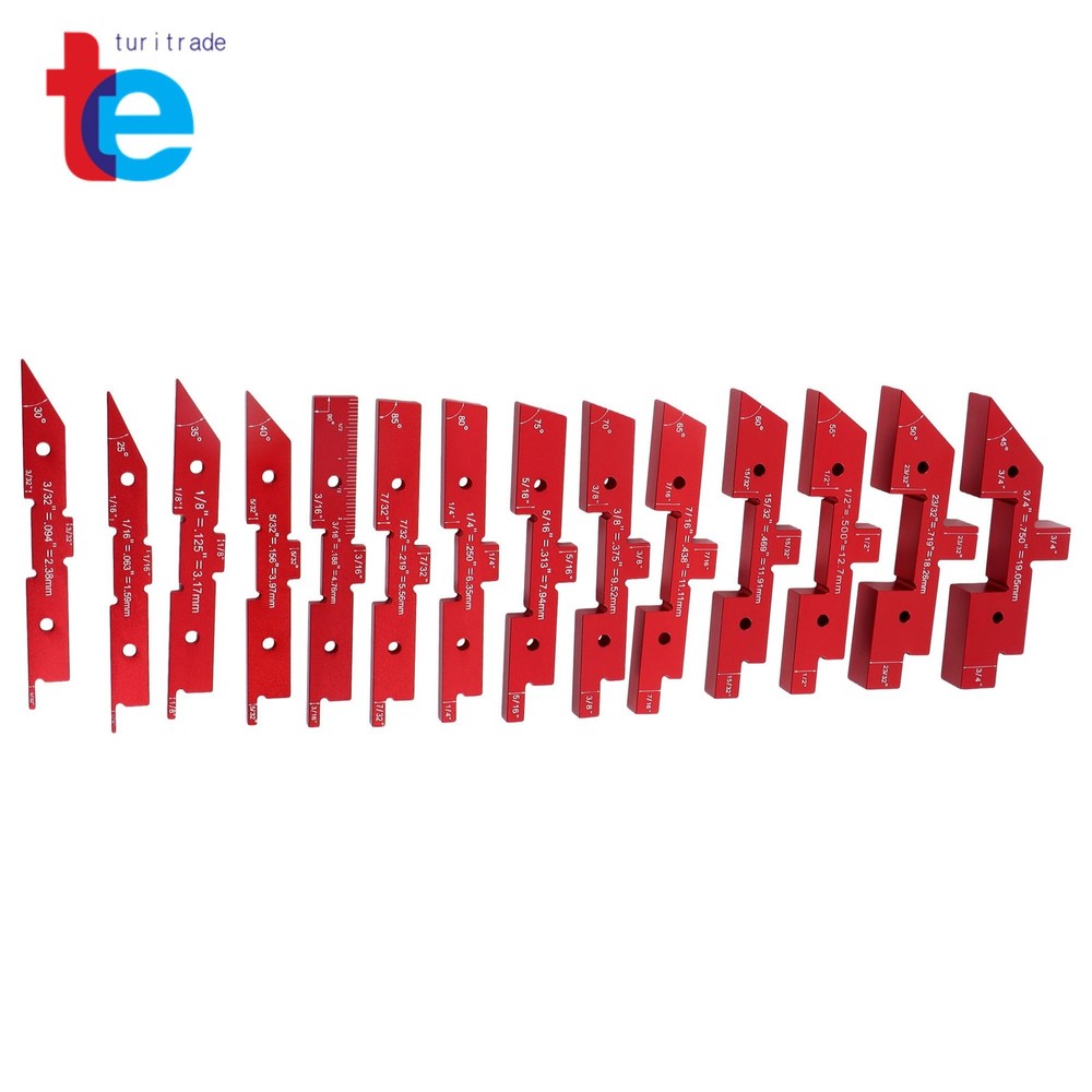 14 Pcs Aluminum Precision Router Table Setup Bars Setup Blocks Woodworking