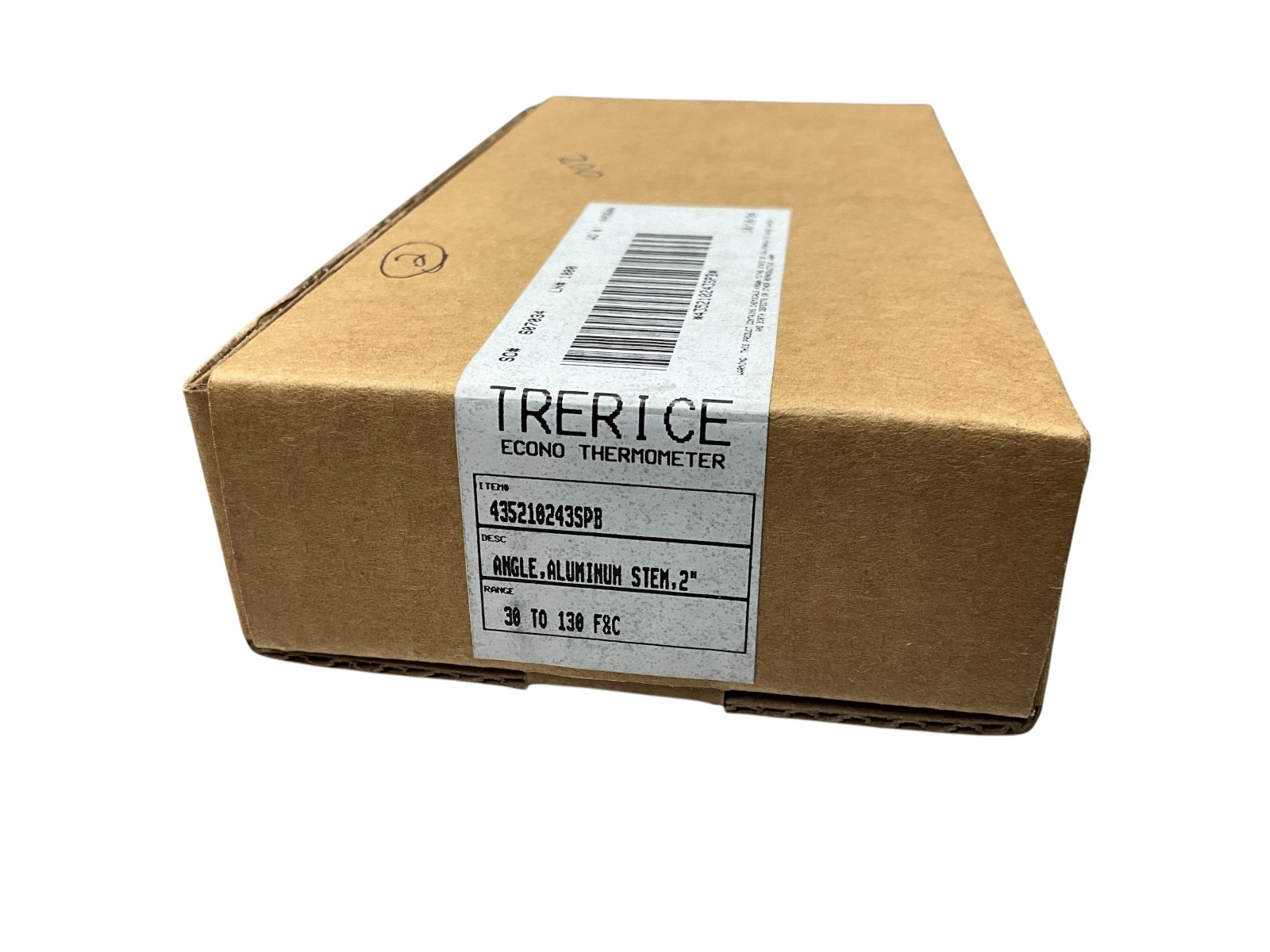 Trerice Econo Thermometer 435210243SPB 2" Angle Aluminum Stem 30-130°F New