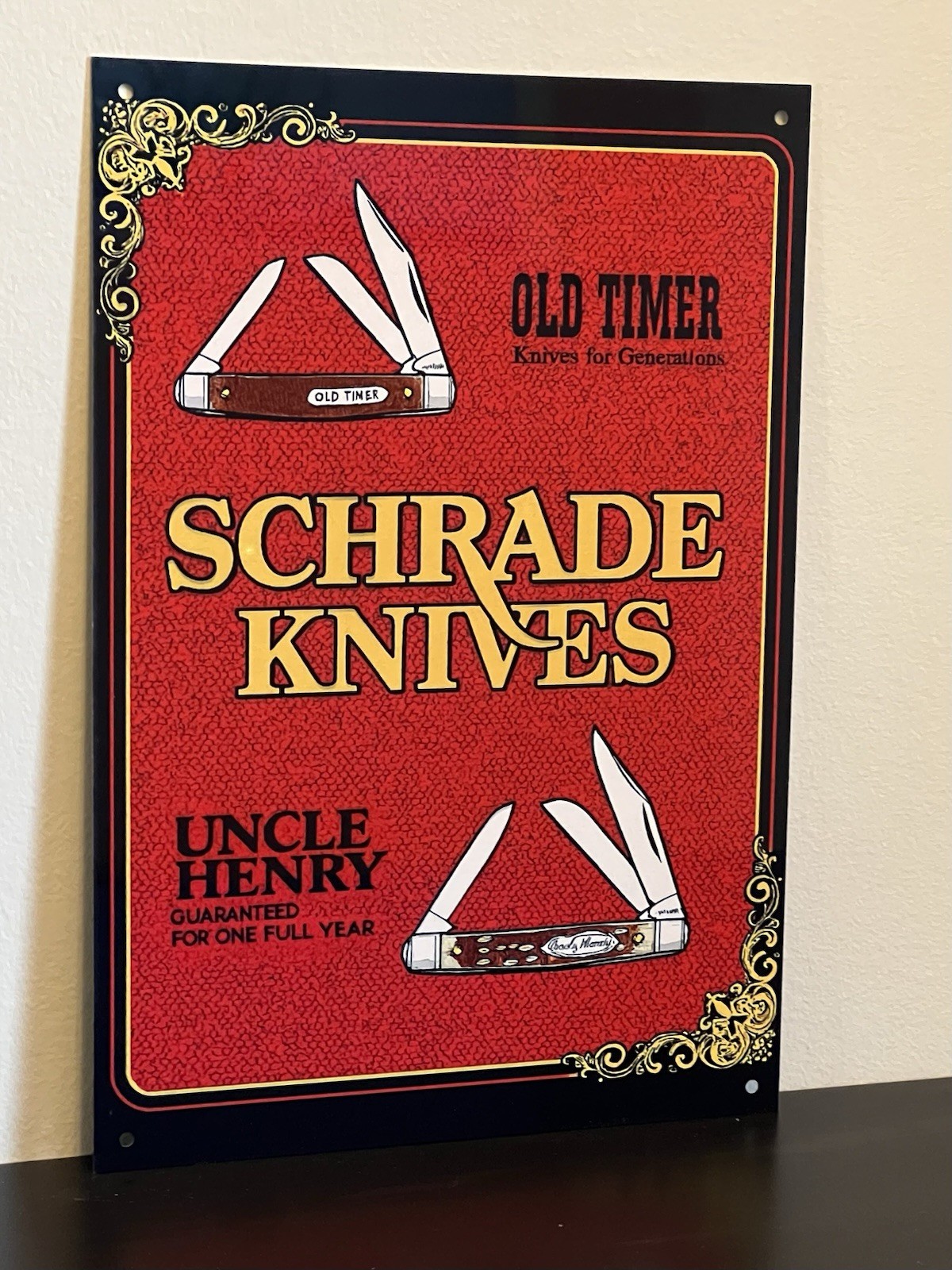 Schrade Cutlery Knives  Vintage  Style Metal Sign