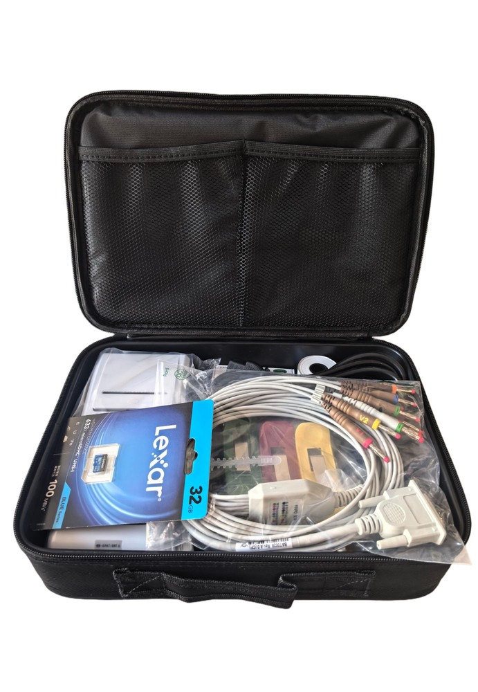 12-lead ECG/EKG Machine with Touch Screen, Printer, PC Software and Handbag