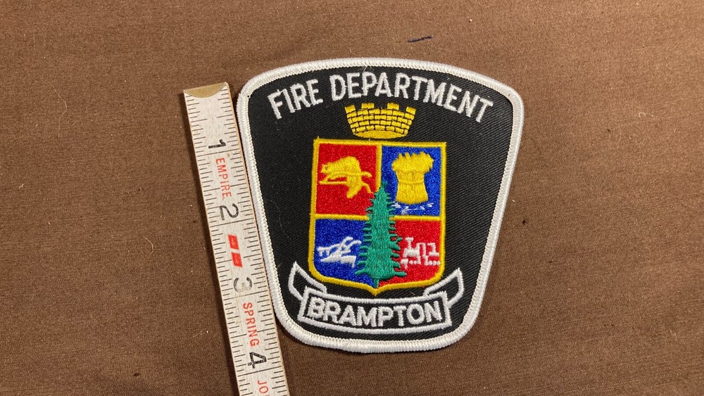 Brampton Ontario Canada Fire Department Patch Firefighter EMS Vintage