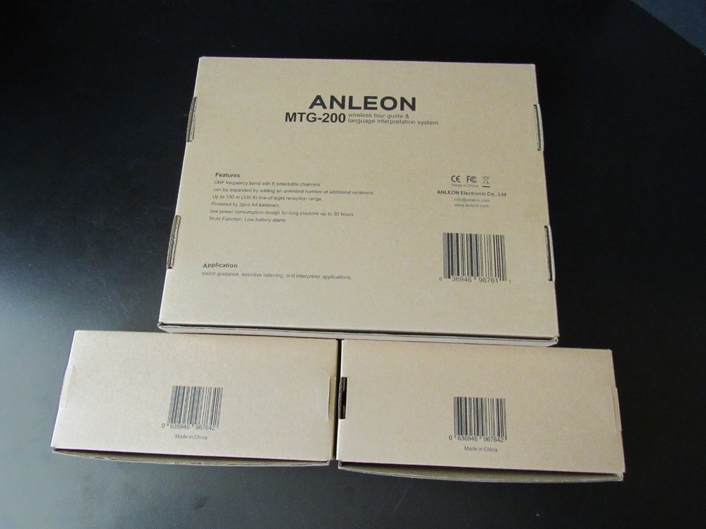ANLEON MTG-200 Wireless Tour Guide & Language Interpretation System-3 Receivers