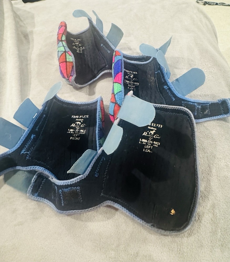 Professionals Choice Elite Equine Splint Boots Size Medium Full Set