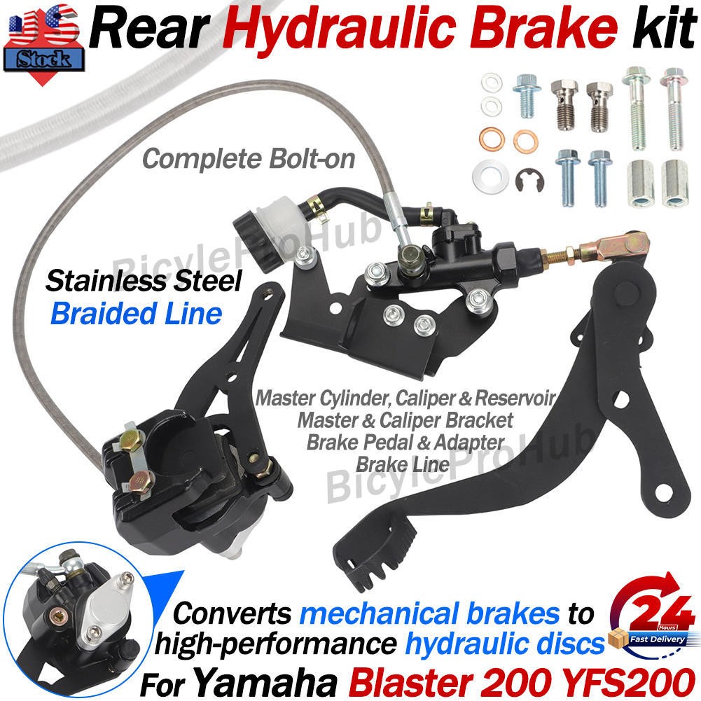 Rear Caliper Hydraulic Brake Kit For Yamaha Blaster 200 YFS200 1988-2002 BOLT-ON