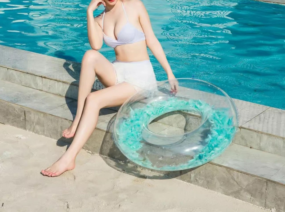 Transparent Float with Feather Filling