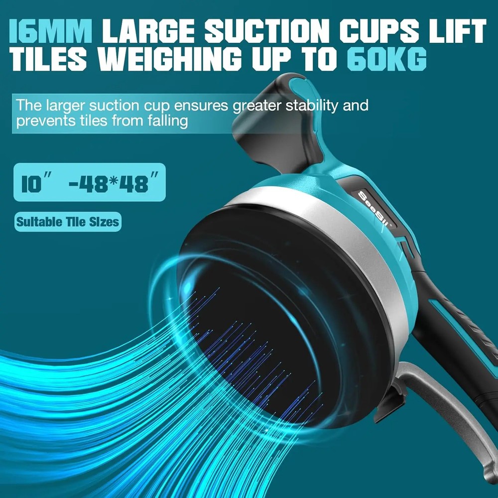 Tile Vibration Tool Cordless Tile Vibrator Leveling Machine 160mm Large Suction