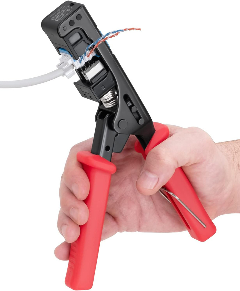 Everest 45Term - 45° Angled Speed Termination Keystone Tool - Time Saver Network