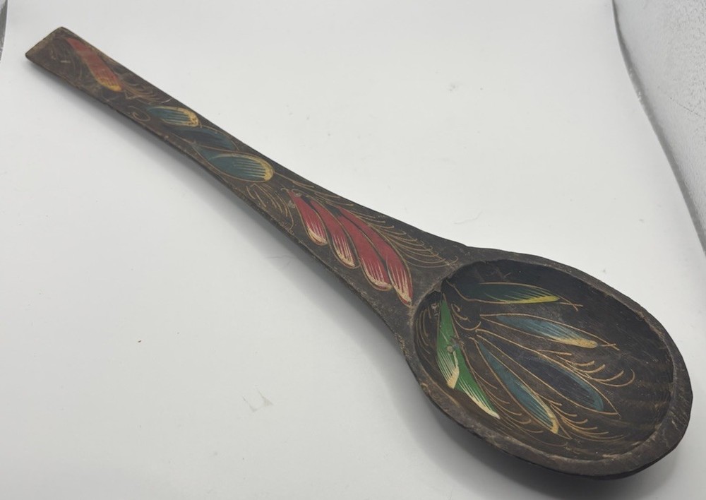 Vintage Spoon Server Hand painted