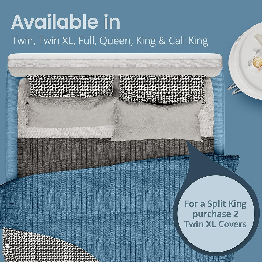 100% Waterproof Queen Size Mattress Protector - Fitted with Stretchable Pockets