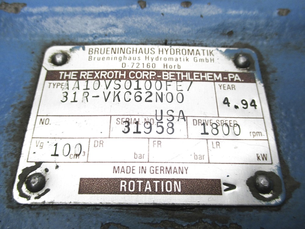 REXROTH AA10VS0100FE/31R-VKC62N00 UNMP