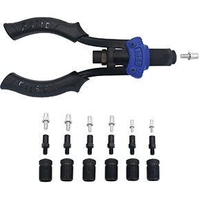Astro Pneumatic Tool Hand Rivet Stud Setter Kit - Metric & SAE with Rivet Studs