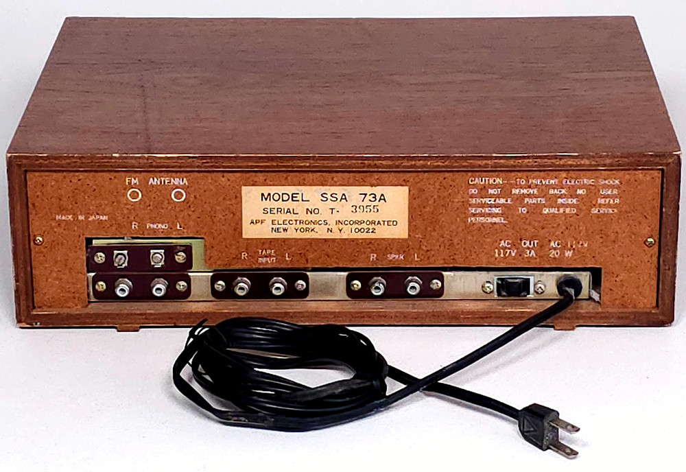 Vintage APF SSA-73A Solid State AM/FM Stereo Receiver Amplifier w Speaker TESTED