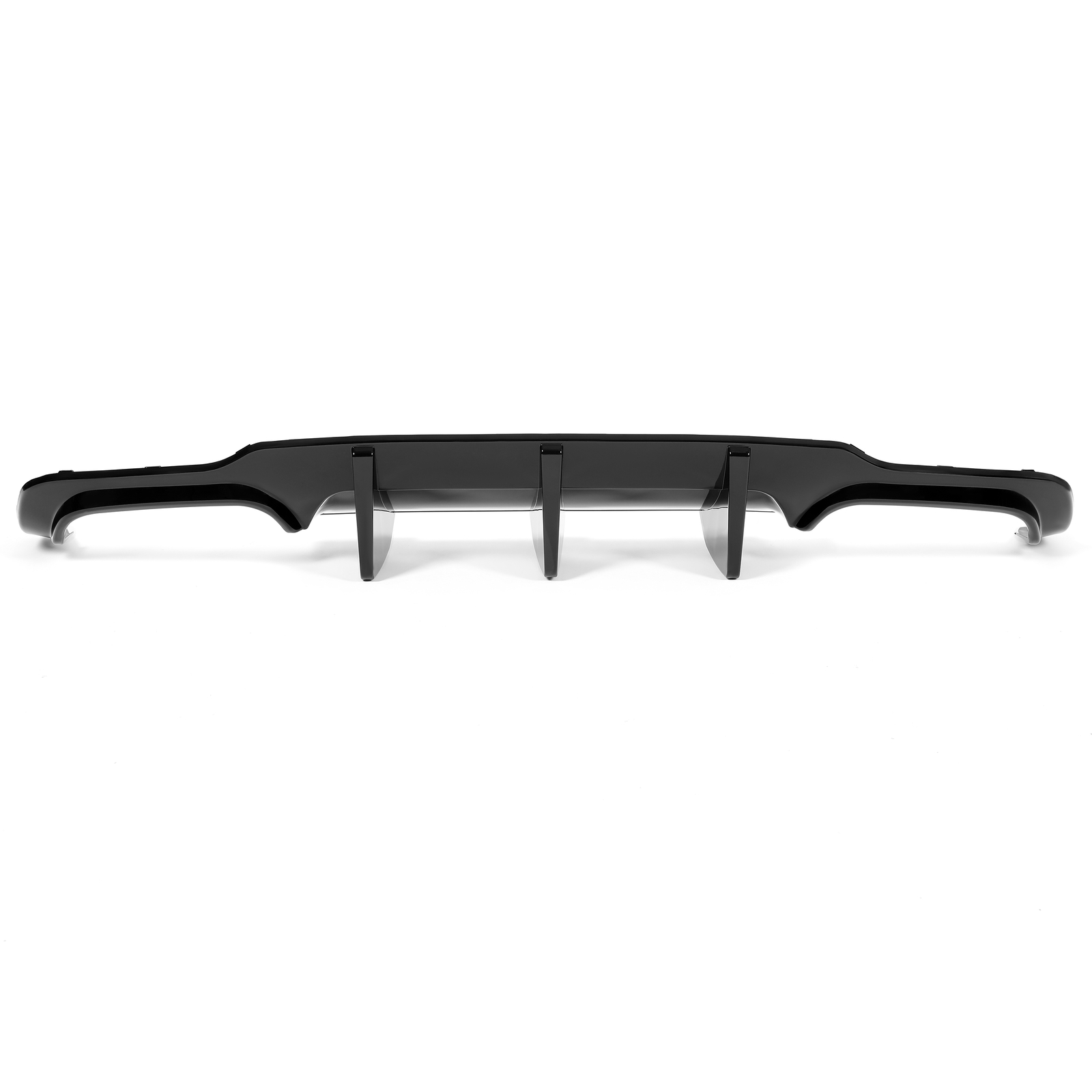 For Mercedes W204 C250 C300 C350 C63 AMG 2012-14 Gloss Black ABS Rear Diffuser