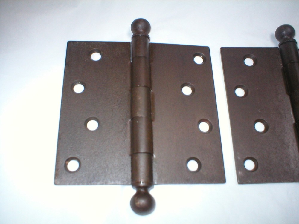 Antique Ball Tipped 4 5/16" Hinge Pair