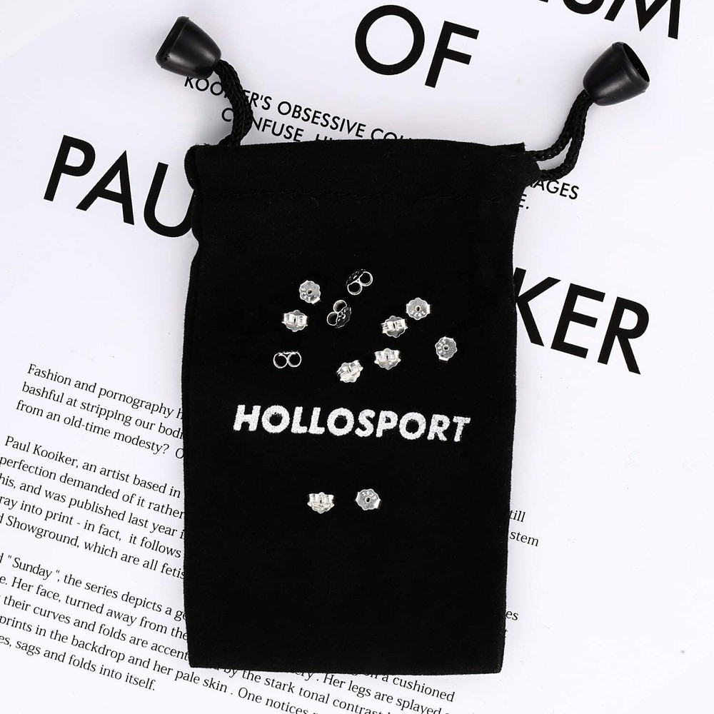 S925 Sterling Silver Earring Backs Replacements for Studs, 12Pcs/6Pairs Pierc...
