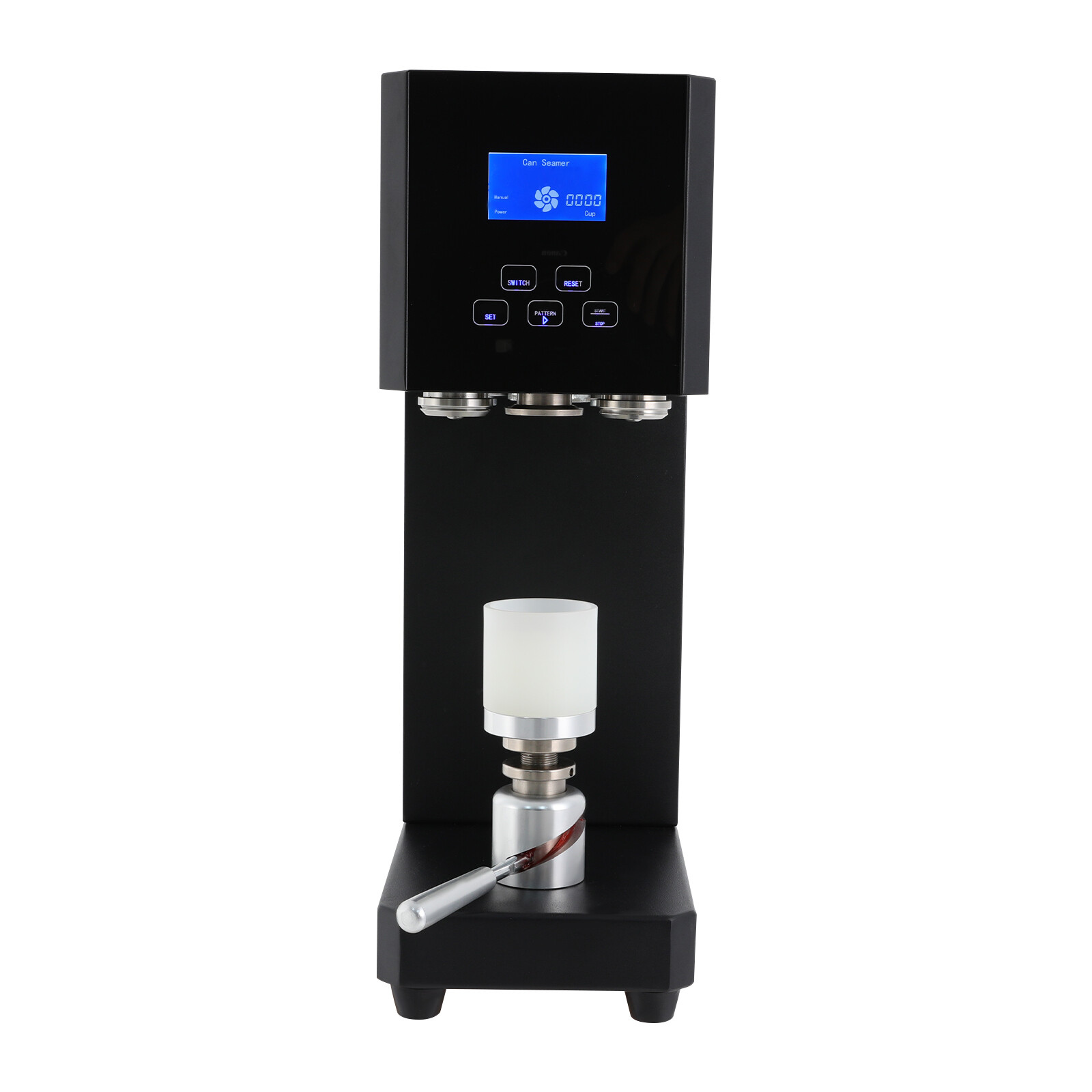 Semi Automatic Pop Can Sealing Machine Cola Can Sealer Container Plastic Bottles