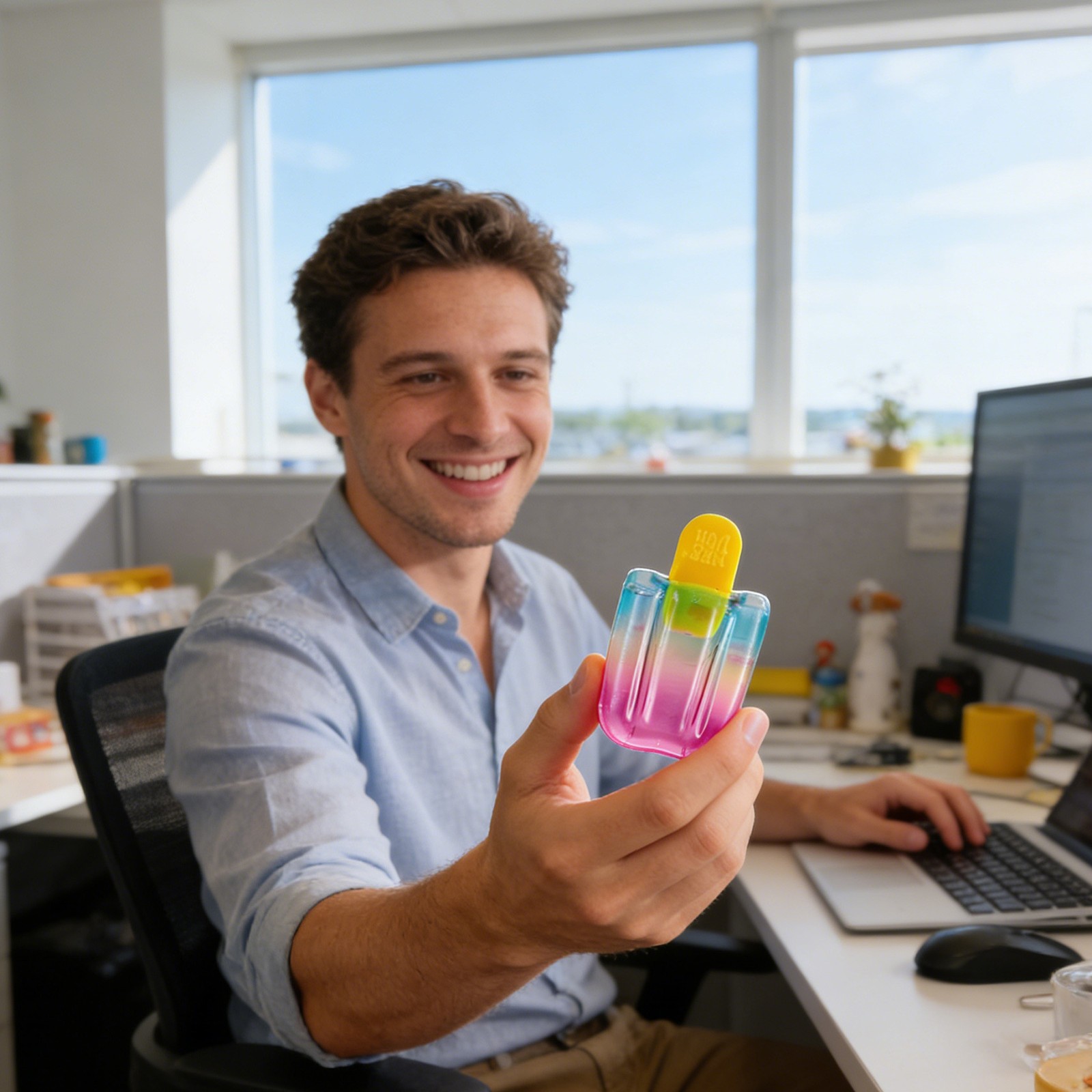 Nee Doh Ice Cream Nice-Sicle Squeezable Stress Reliever Sensory Toy