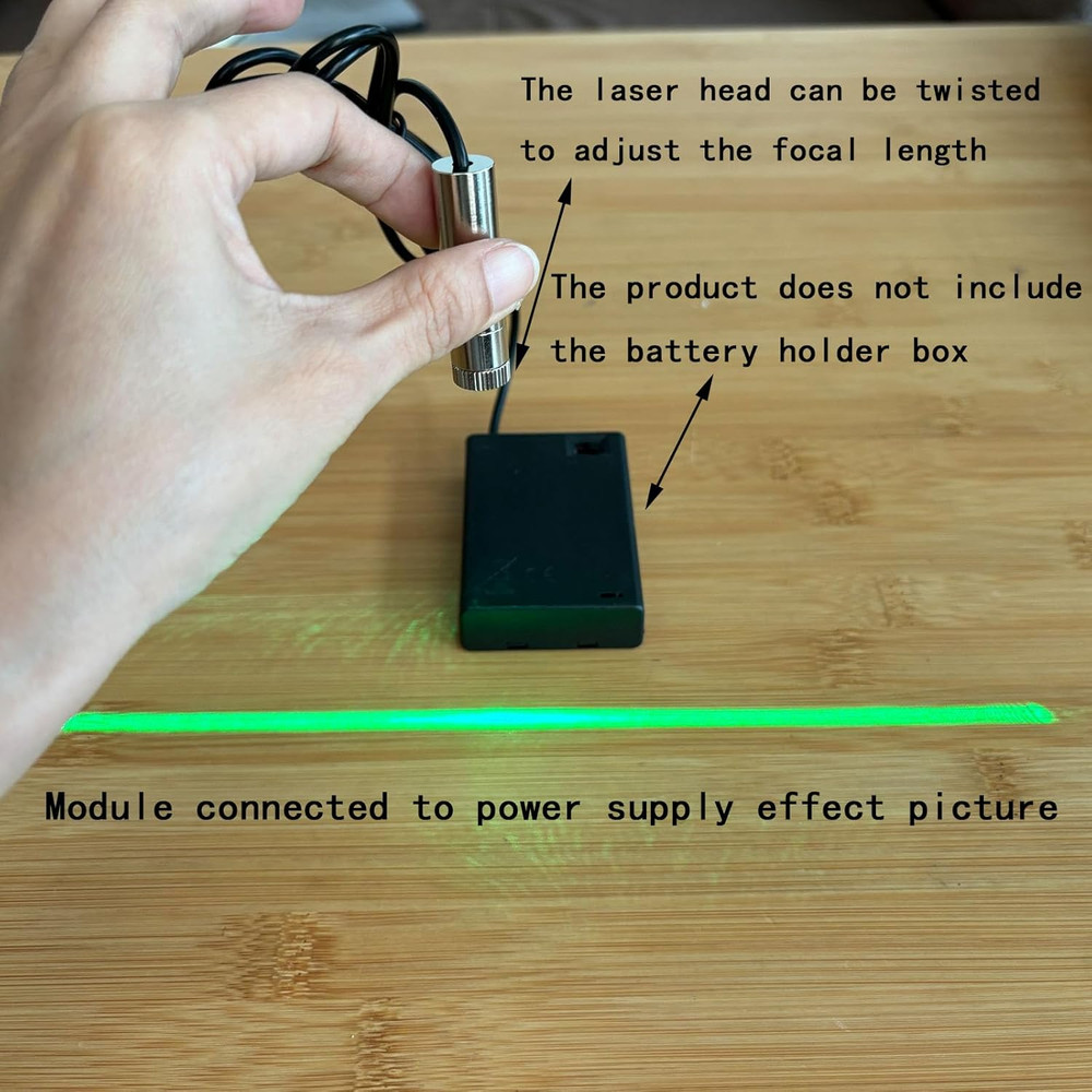Adjustable Green Laser Module - 39" Line, USB, 4 Pack for Precision Tasks