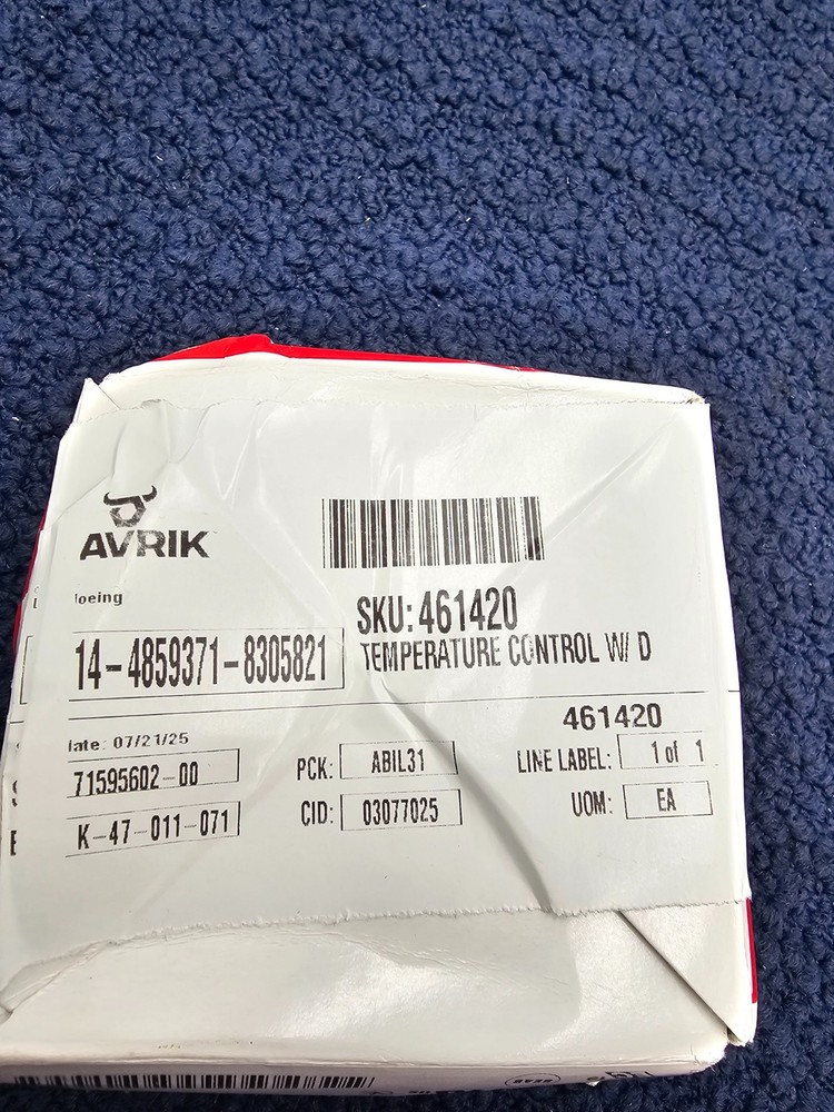 Mavrik Danfoss 461420 Temperature Control W/ Dial