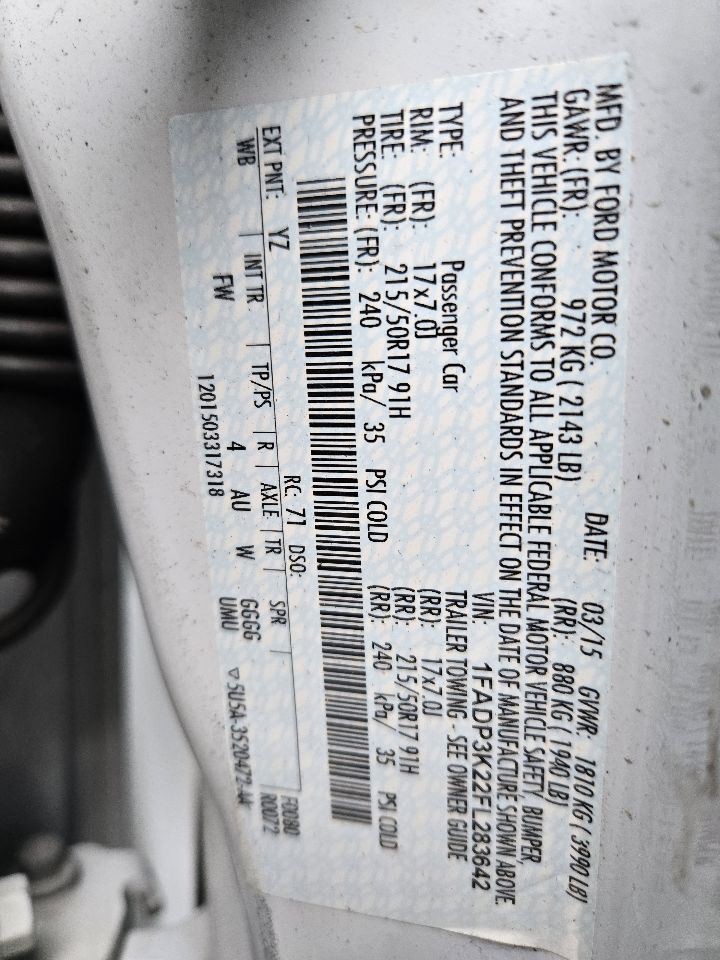 2015-2018 Ford Focus Front 4.2" Display Screen