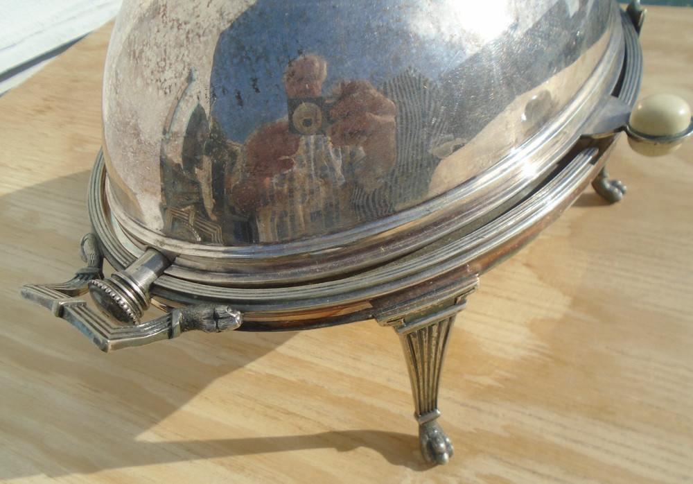 Breakfast Warmer Hallmarked Rolltop England Silverplate