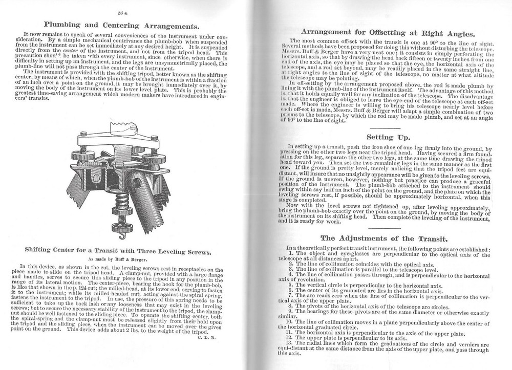 1897 BUFF & BERGER ENGINEERS' & SURVEYORS' INSTRUMENTS CATALOG