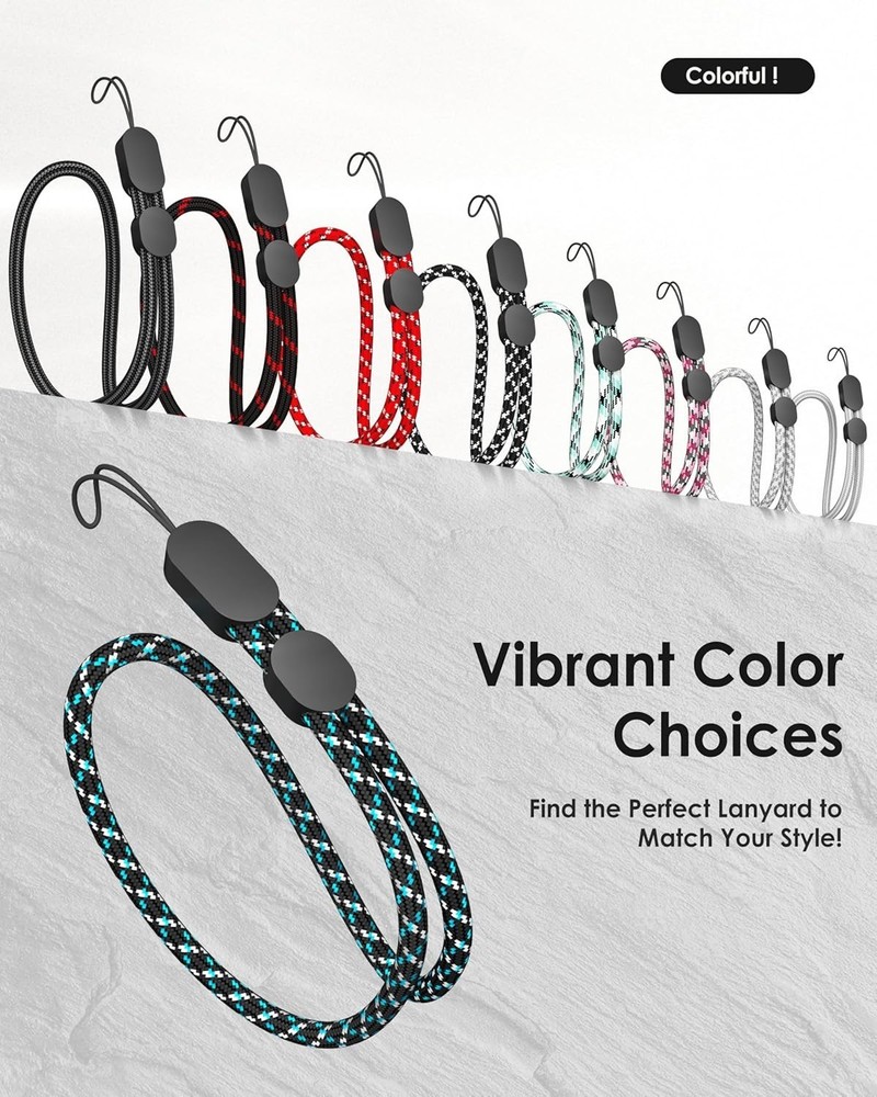 6 Pack Adjustable Nylon Wrist Straps - Stylish GoPro, Camera & Gadget Accessory