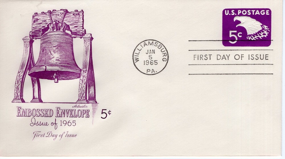 5 CENT POSTAGE STAMP ON EMBOSSED ENVELOPE  - 1965- DC1870-2
