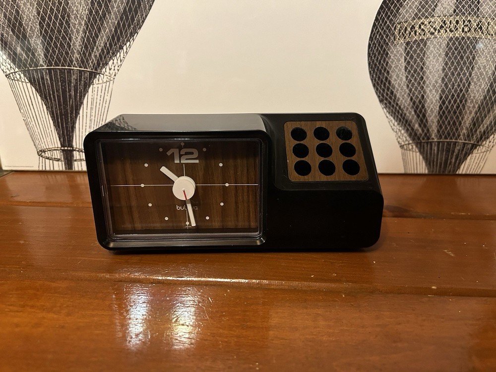 Bulova Mod Table Wall Clock Tech 1970s